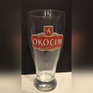 Vintage Okocim Poland Beer Glass 0.5l Oktoberfest 7" Weighted Drinking Glass